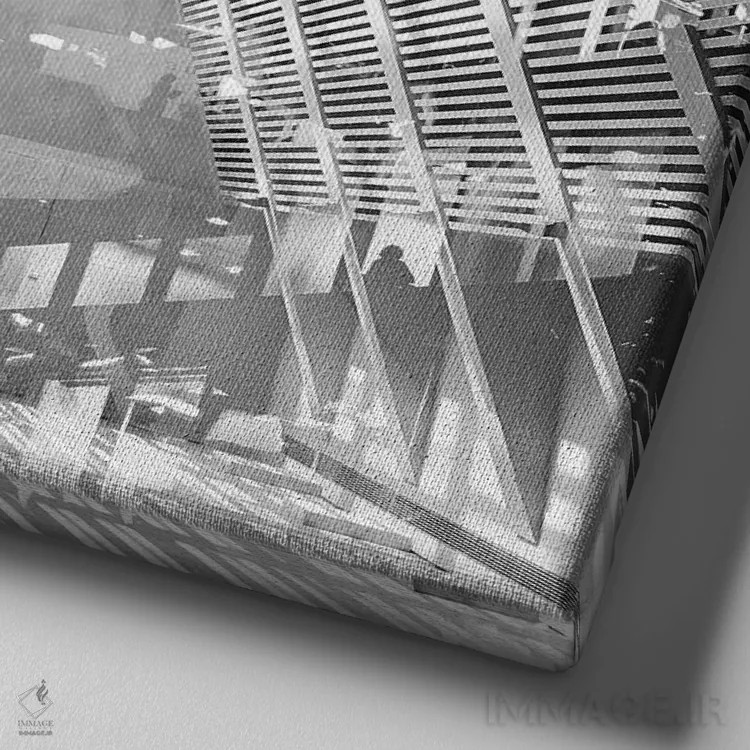 تابلو الگوی پنجرهها شماره ۱۲ اثر دانیلو د آلکساندریا - نمای نزدیک بافت بوم