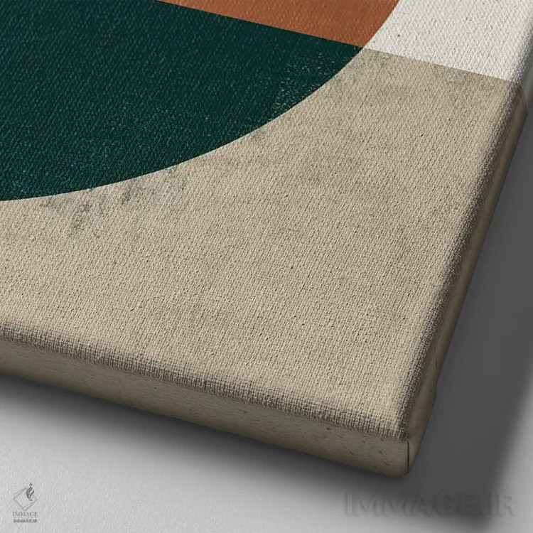 تابلو غروب انتزاعی سه اثر دانیلو د آلکساندریا - نمای نزدیک بافت بوم