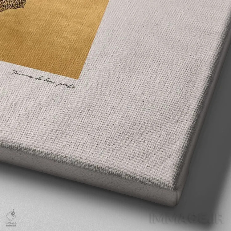 تابلو استوایی طلایی سه اثر دانیلو د آلکساندریا - نمای نزدیک بافت بوم