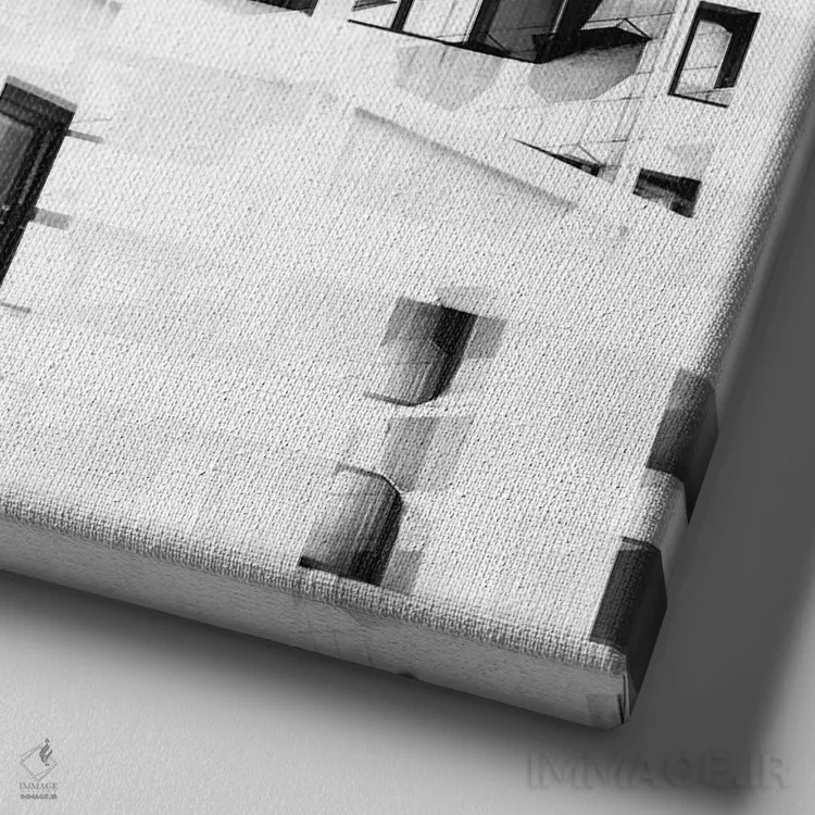 تابلو الگوی پنجرهها شماره ۲۵ اثر دانیلو د آلکساندریا - نمای نزدیک بافت بوم