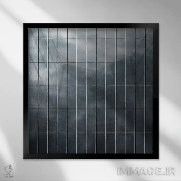 تابلو پنجره انتزاعی هفت اثر دانیلو د آلکساندریا - نمای قابدار مشکی