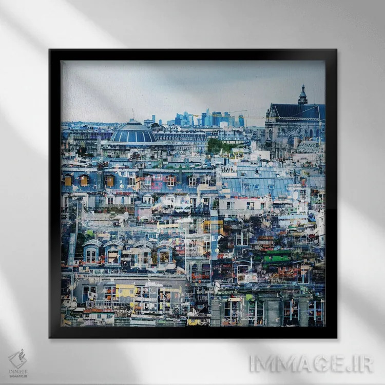 تابلو الگوی پنجرهها شماره ۱۸ اثر دانیلو د آلکساندریا - نمای قابدار مشکی