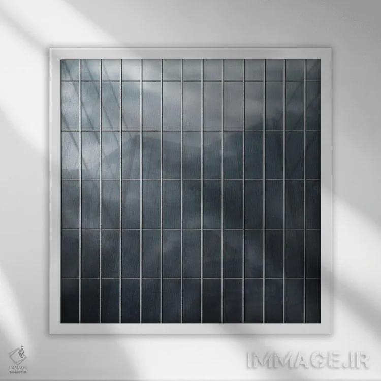 تابلو پنجره انتزاعی هفت اثر دانیلو د آلکساندریا - نمای قابدار سفید