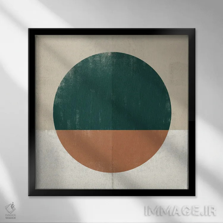 تابلو غروب انتزاعی دو اثر دانیلو د آلکساندریا - نمای قابدار مشکی