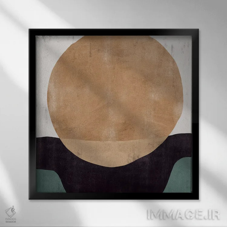 تابلو غروب انتزاعی شش اثر دانیلو د آلکساندریا - نمای قابدار مشکی