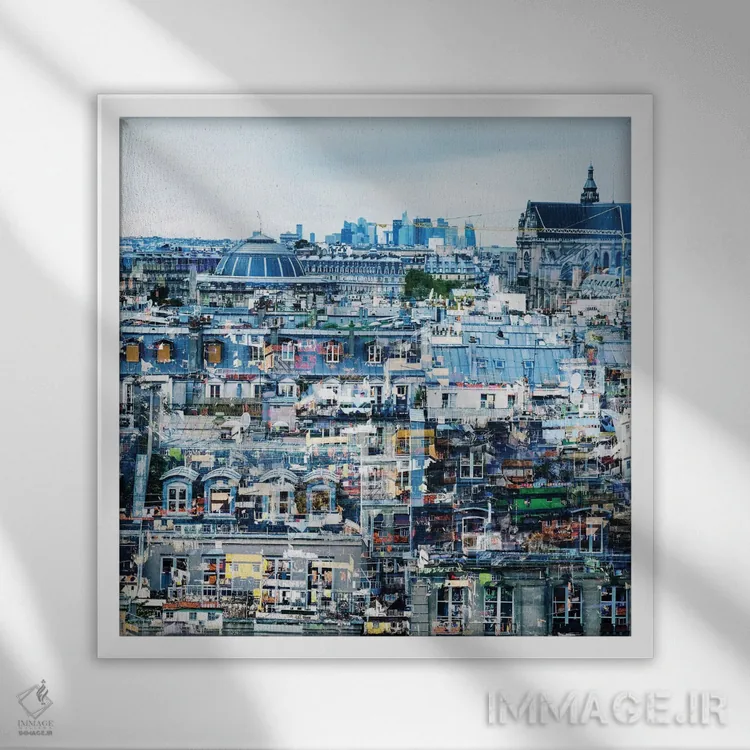 تابلو الگوی پنجرهها شماره ۱۸ اثر دانیلو د آلکساندریا - نمای قابدار سفید