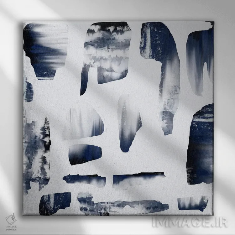 تابلو برف به شیوهٔ انتزاعی دوازده اثر دانیلو د آلکساندریا - نمای روبهرو روی دیوار