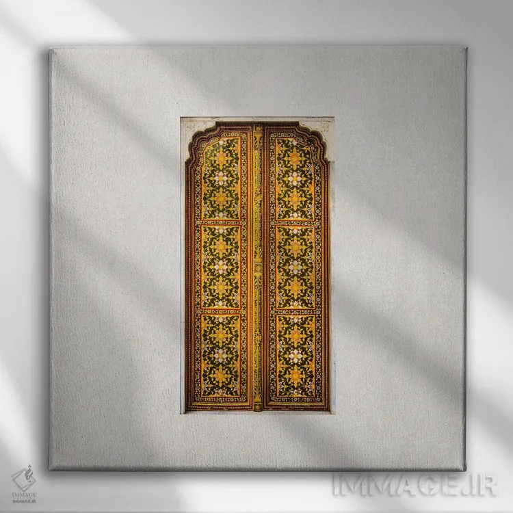 تابلو در زرد دو اثر دانیلو د آلکساندریا - نمای روبهرو روی دیوار