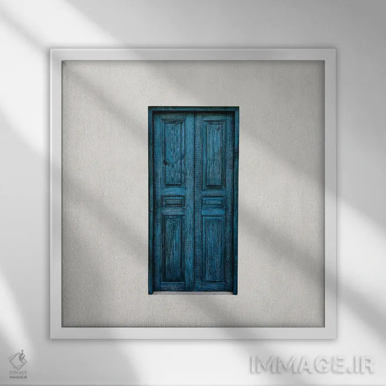 تابلو در آبی دو اثر دانیلو د آلکساندریا - نمای قابدار سفید