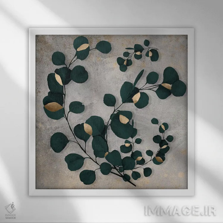 تابلو هنر برگ شش اثر دانیلو د آلکساندریا - نمای قابدار سفید