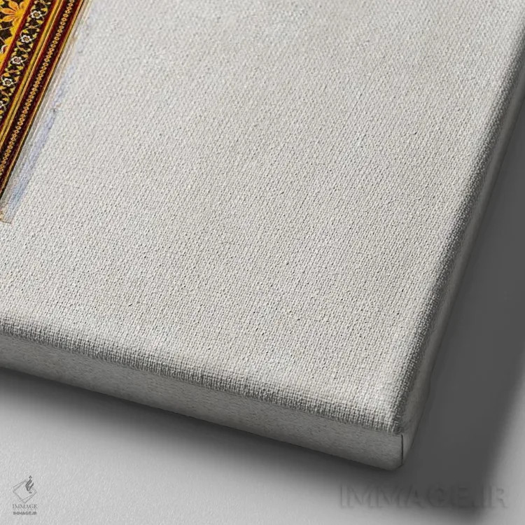 تابلو در زرد دو اثر دانیلو د آلکساندریا - نمای نزدیک بافت بوم