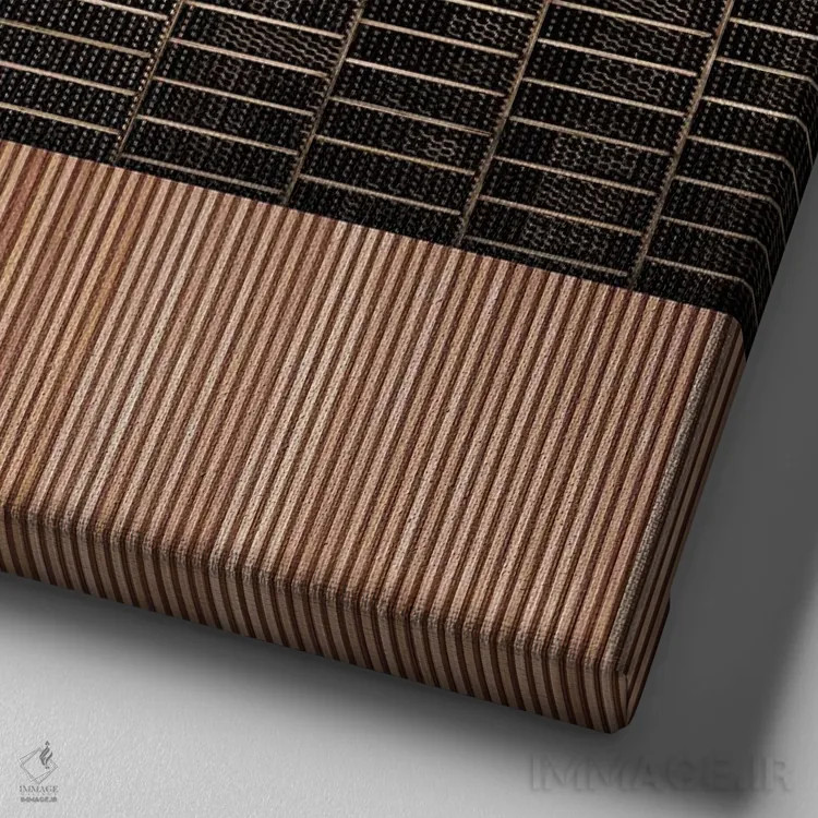 تابلو مینیمالیسم یازده اثر دانیلو د آلکساندریا - نمای نزدیک بافت بوم