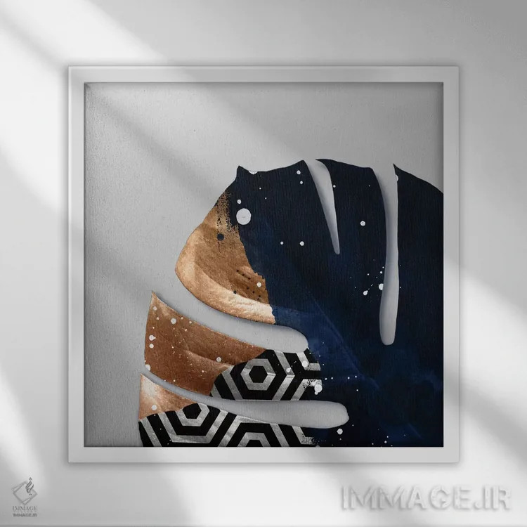 تابلو هنر برگ چهارده اثر دانیلو د آلکساندریا - نمای قابدار سفید