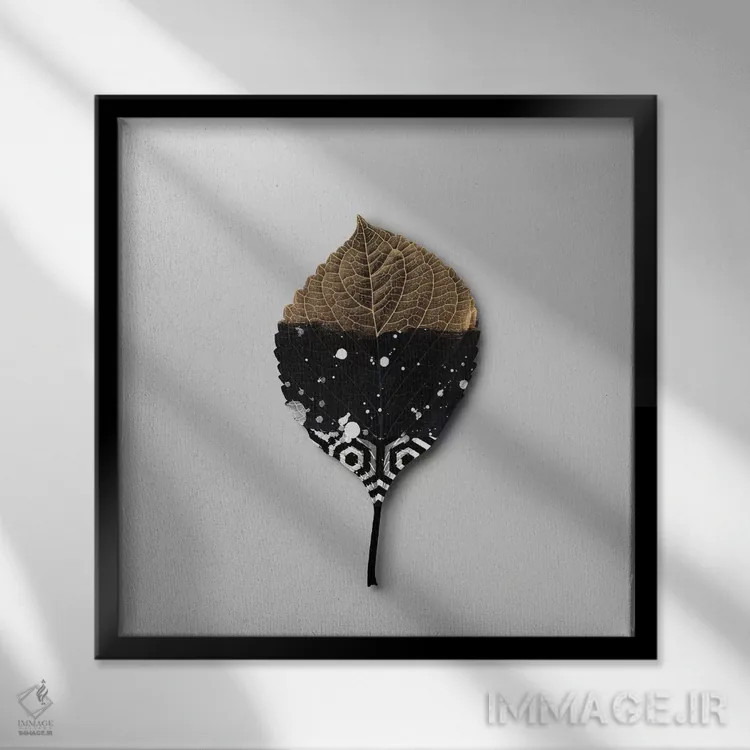 تابلو هنر برگ پانزده اثر دانیلو د آلکساندریا - نمای قابدار مشکی