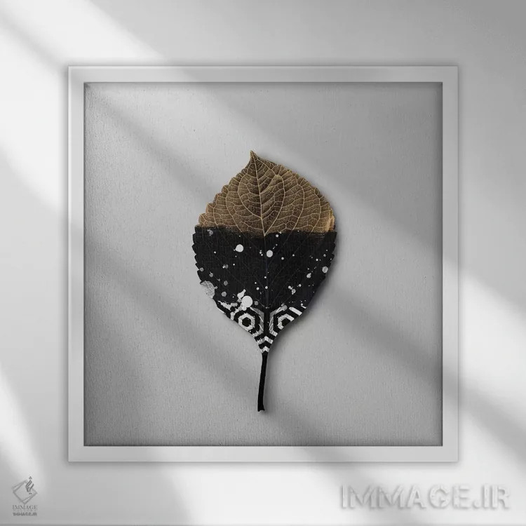 تابلو هنر برگ پانزده اثر دانیلو د آلکساندریا - نمای قابدار سفید