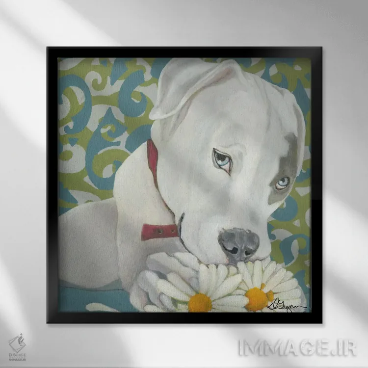 تابلو وصله اثر دیلین رول - نمای قابدار مشکی