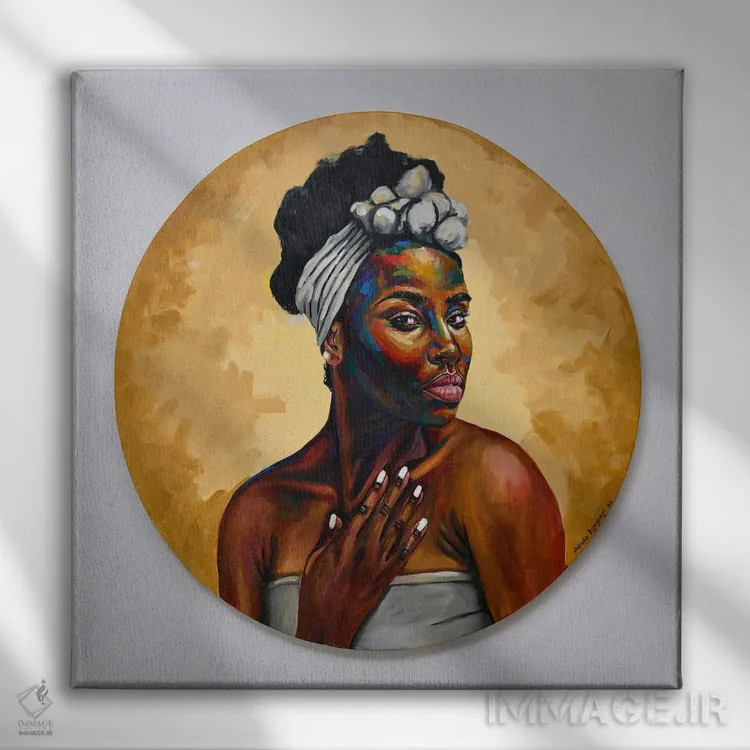 تابلو انییان (انسان) VIII اثر دامولا آیگبایو - نمای روبهرو روی دیوار