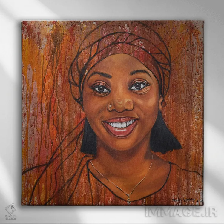 تابلو افتخار سیاه VII اثر دامولا آیگبایو - نمای روبهرو روی دیوار