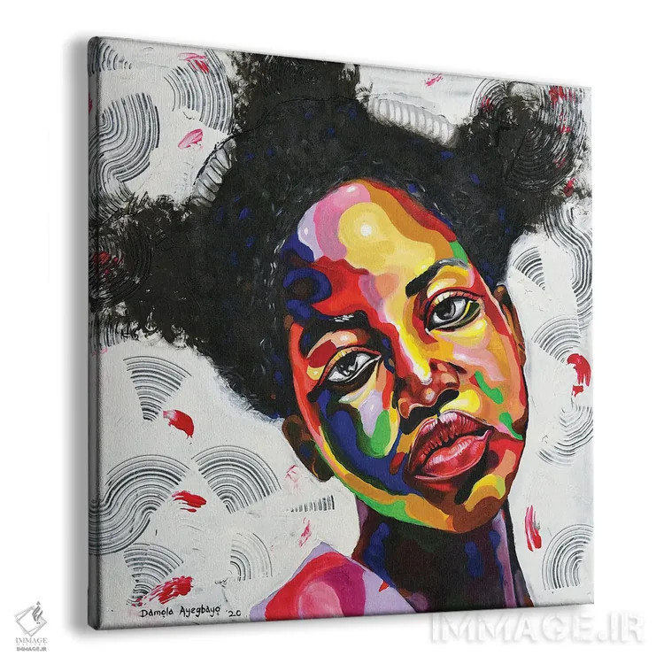 تابلو آزاد اما گرسنه اثر دامولا آیگبایو - نمای پرسپکتیو محصول