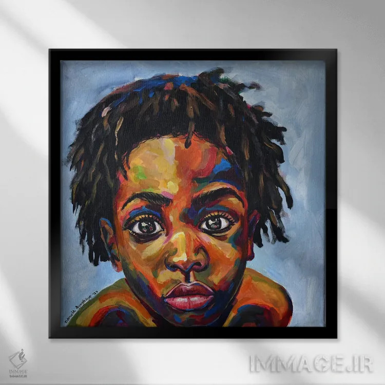 تابلو چشمانداز امید VI اثر دامولا آیگبایو - نمای قابدار مشکی