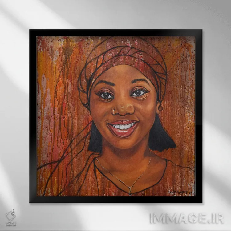 تابلو افتخار سیاه VII اثر دامولا آیگبایو - نمای قابدار مشکی