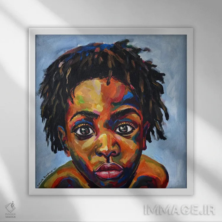 تابلو چشمانداز امید VI اثر دامولا آیگبایو - نمای قابدار سفید