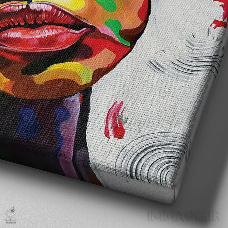 تابلو آزاد اما گرسنه اثر دامولا آیگبایو - نمای نزدیک بافت بوم