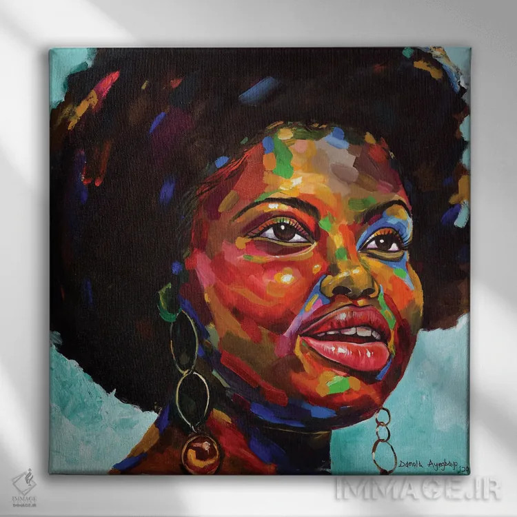 تابلو علیه تمام احتمالات اثر دامولا آیگبایو - نمای روبهرو روی دیوار