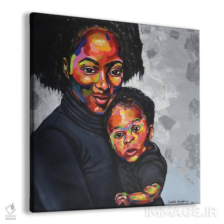 تابلو پیوند مادری II اثر دامولا آیگبایو - نمای پرسپکتیو محصول