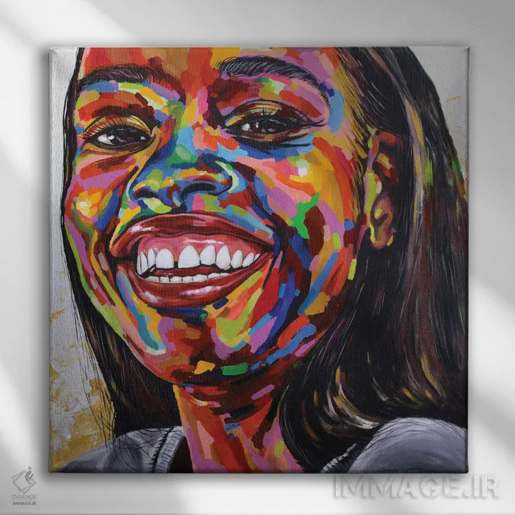 تابلو علیه همهٔ احتمالات III اثر دامولا آیگبایو - نمای روبهرو روی دیوار