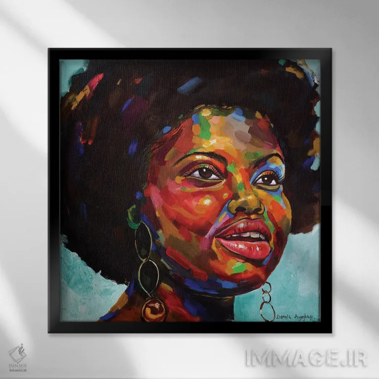 تابلو علیه تمام احتمالات اثر دامولا آیگبایو - نمای قابدار مشکی