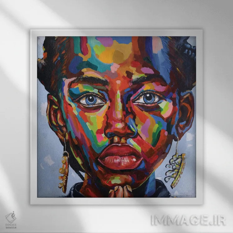 تابلو چشمانداز امید II اثر دامولا آیگبایو - نمای قابدار سفید