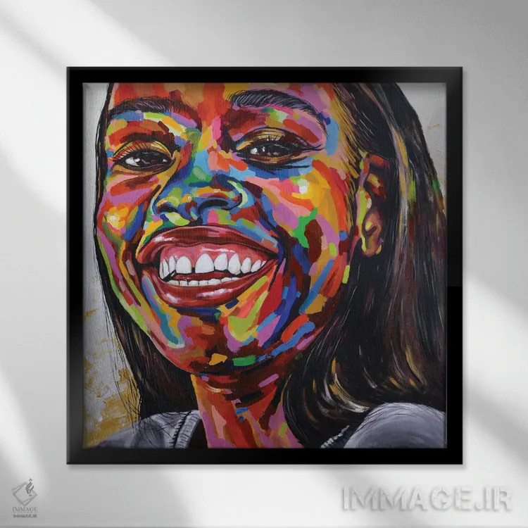 تابلو علیه همهٔ احتمالات III اثر دامولا آیگبایو - نمای قابدار مشکی