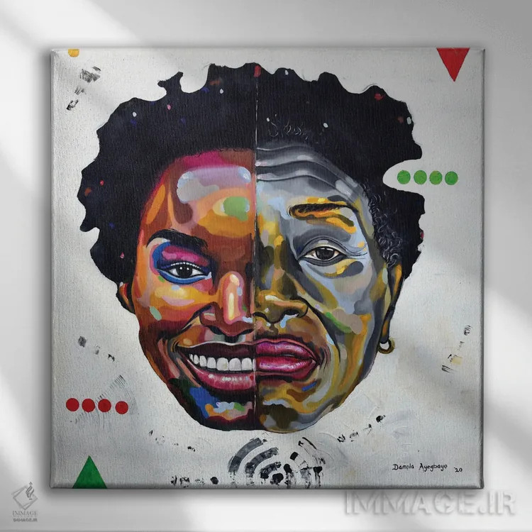 تابلو هر عملی واکنشی دارد (تلافی) اثر دامولا آیگبایو - نمای روبهرو روی دیوار