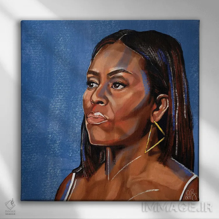 تابلو اوباما اثر دومونیک براون - نمای روبهرو روی دیوار