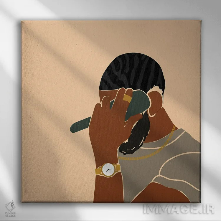 تابلو موجها اثر دومونیک براون - نمای روبهرو روی دیوار