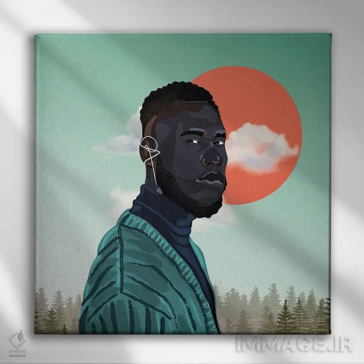 تابلو جیمز اثر دومونیک براون - نمای روبهرو روی دیوار