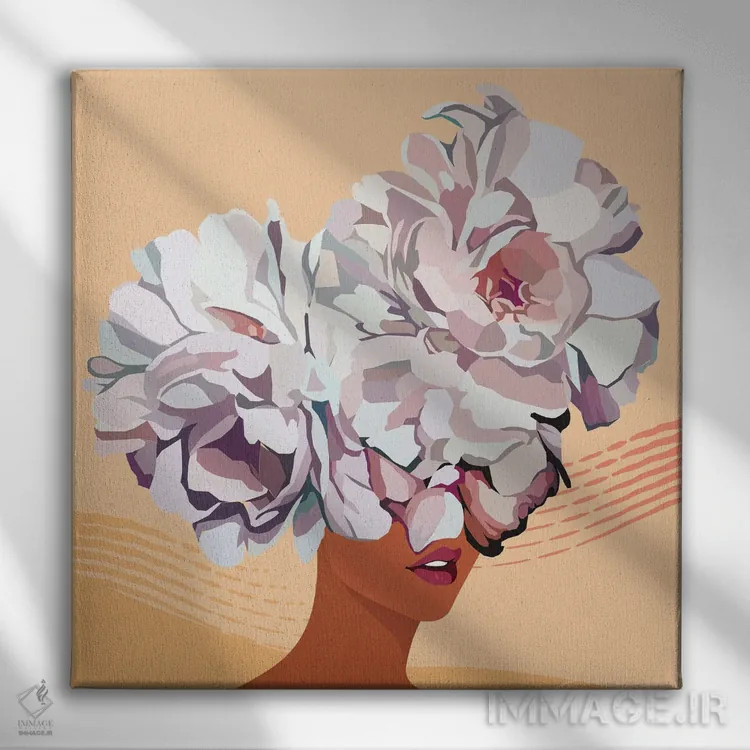 تابلو پسری بدون گل اثر دومونیک براون - نمای روبهرو روی دیوار