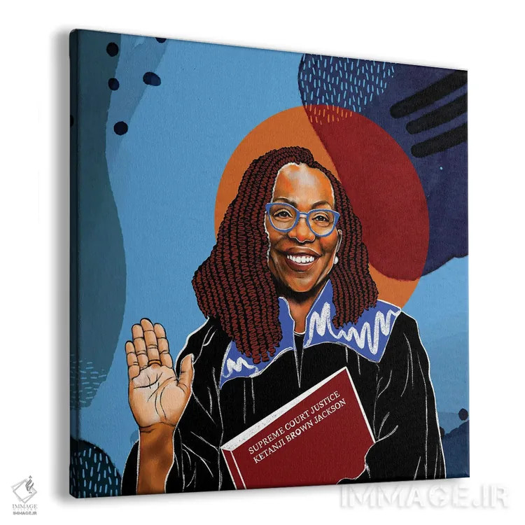 تابلو قاضی دیوان عالی کتانجی براون جکسون اثر دومونیک براون - نمای پرسپکتیو محصول