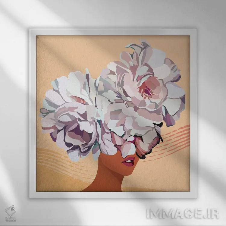 تابلو پسری بدون گل اثر دومونیک براون - نمای قابدار سفید