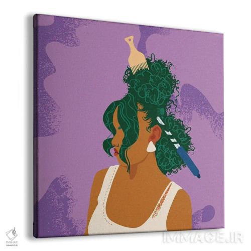 تابلو شینیون (مدل مو بالا) اثر دومونیک براون - نمای پرسپکتیو محصول