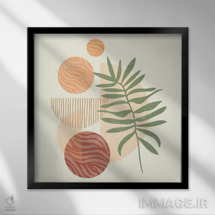 تابلو خطوط محو اثر دومونیک براون - نمای قابدار مشکی