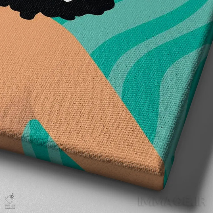 تابلو مقایسه نکن اثر دومونیک براون - نمای نزدیک بافت بوم