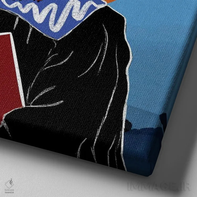 تابلو قاضی دیوان عالی کتانجی براون جکسون اثر دومونیک براون - نمای نزدیک بافت بوم