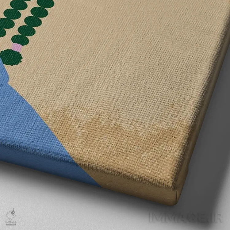 تابلو بافت جعبهای مو اثر دومونیک براون - نمای نزدیک بافت بوم