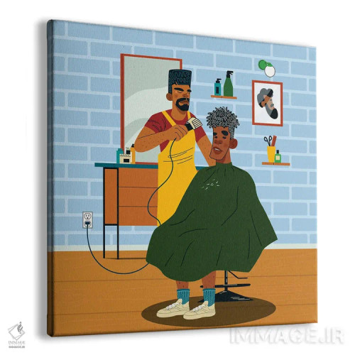 تابلو کمال قیچی (موی آرایشگری) اثر دومونیک براون - نمای پرسپکتیو محصول