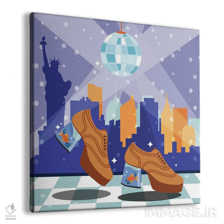 تابلو رقص دیسکو اثر دومونیک براون - نمای پرسپکتیو محصول