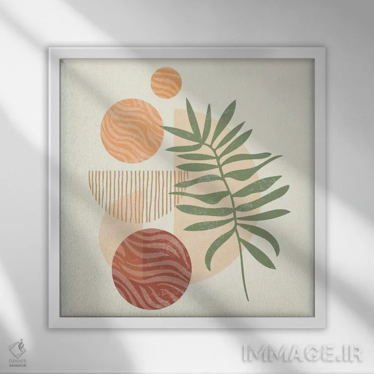 تابلو خطوط محو اثر دومونیک براون - نمای قابدار سفید