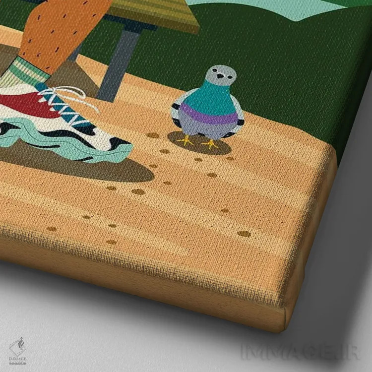 تابلو سونات پارک اثر دومونیک براون - نمای نزدیک بافت بوم