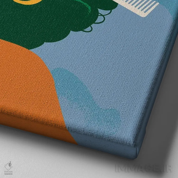 تابلو کوتوله دندان طلا اثر دومونیک براون - نمای نزدیک بافت بوم